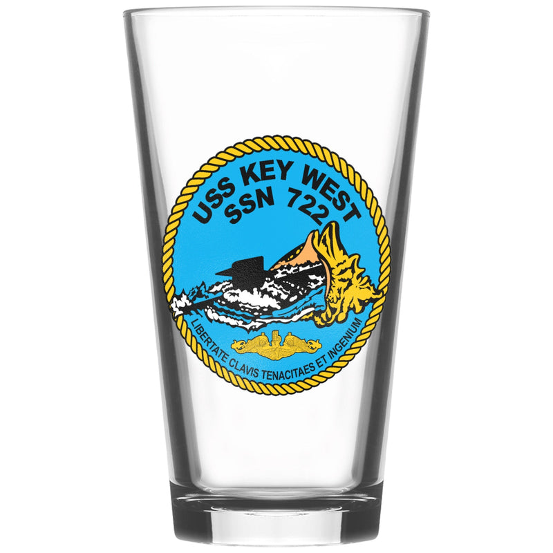 Custom Full Color Navy Crest Pint Glass Set of 2