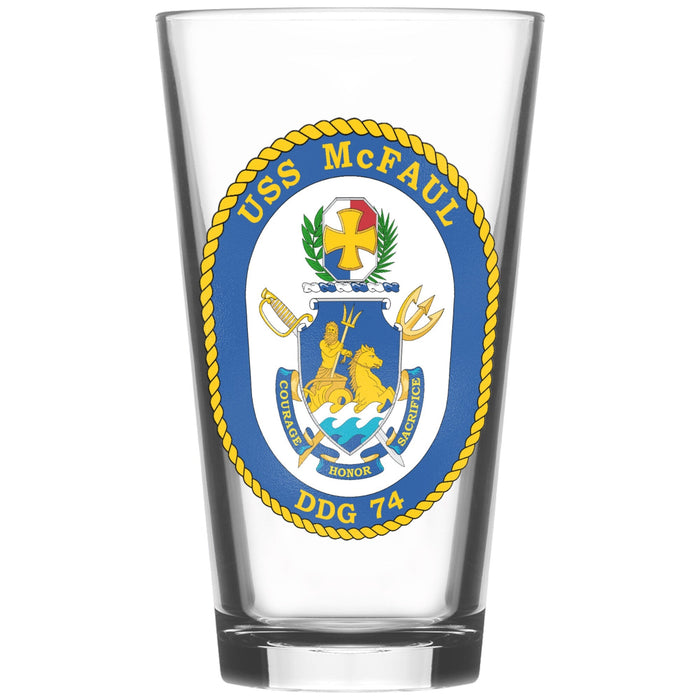 Custom Full Color Navy Crest Pint Glass Set of 2