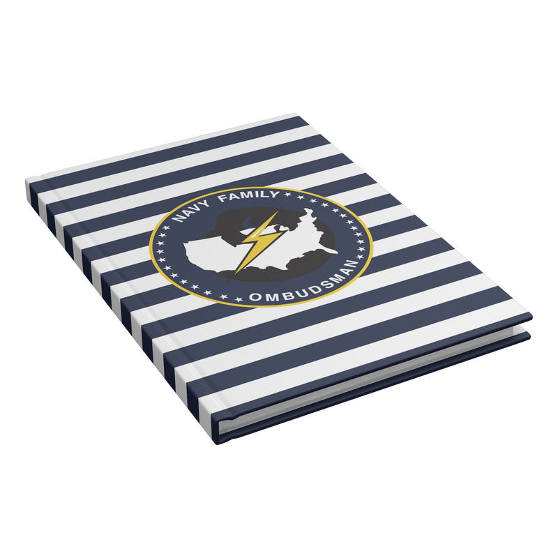 Custom_Navy_Stripe_Hardcover_Journal_Closed_Cover_Angle_Mockup.png