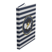 Custom_Navy_Stripe_Hardcover_Journal_Standing_Angle_Mockup.png