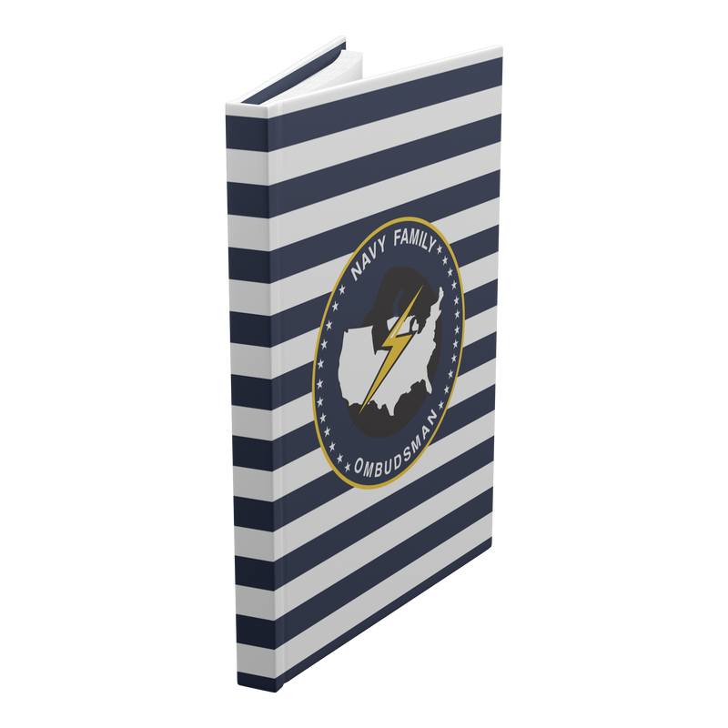 Custom_Navy_Stripe_Hardcover_Journal_Standing_Angle_Mockup.png