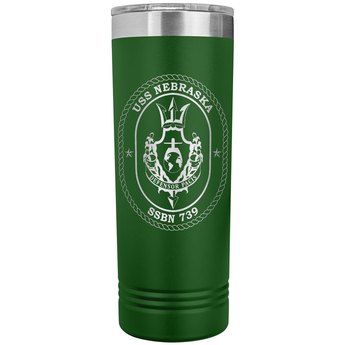 Custom Navy 22oz Skinny Tumbler