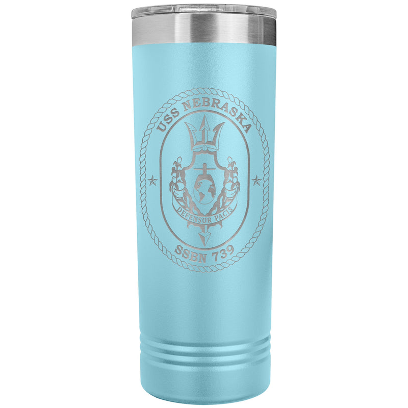 Custom Navy 22oz Skinny Tumbler