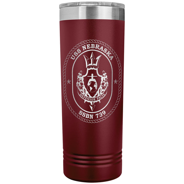 Custom Navy 22oz Skinny Tumbler