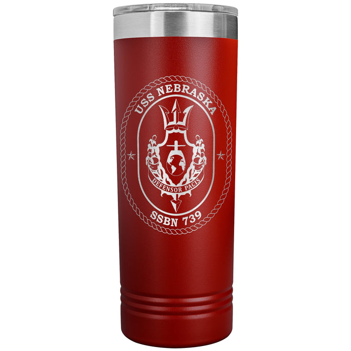 Custom Navy 22oz Skinny Tumbler