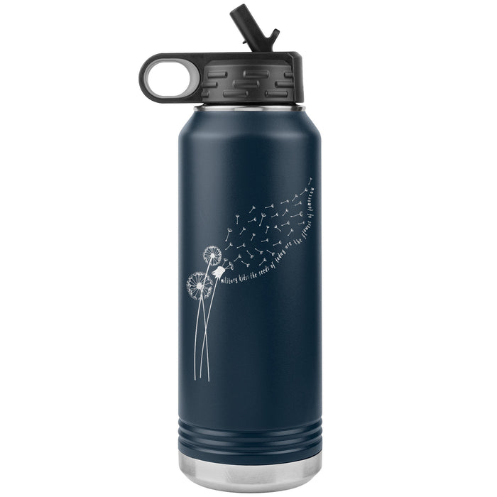 Dandelion Month of the Military Child 32oz Insulated Water Bottle