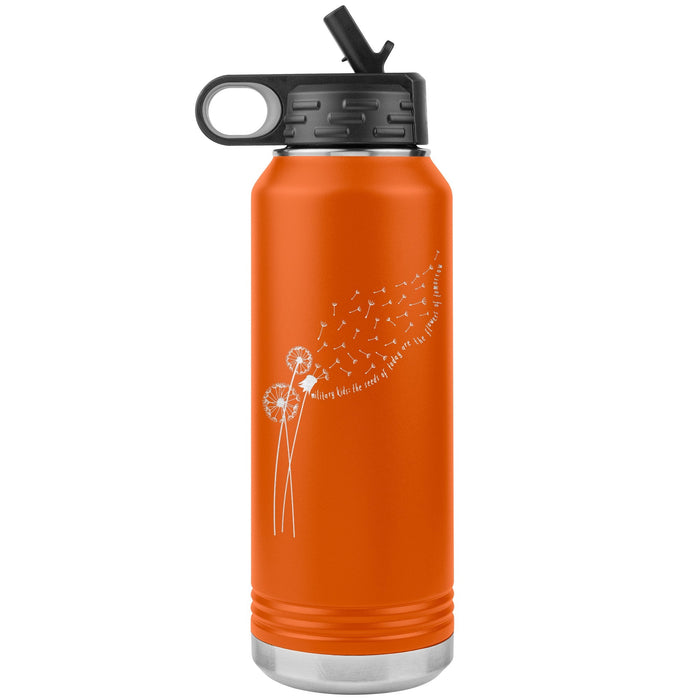 Dandelion Month of the Military Child 32oz Insulated Water Bottle