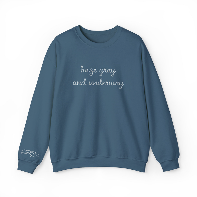 Haze Gray and Underway Stitched Sweatshirt