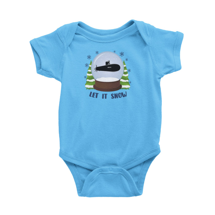 Submarine Snow Globe Baby Onesie