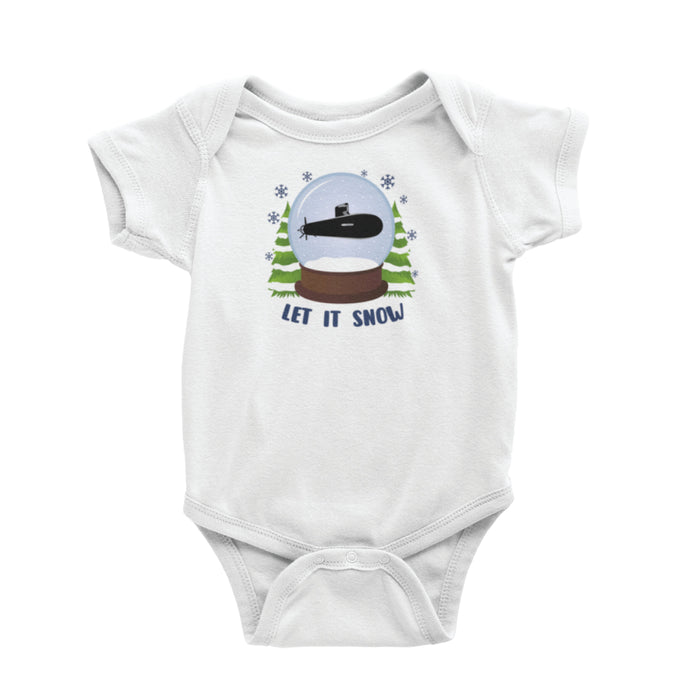 Submarine Snow Globe Baby Onesie