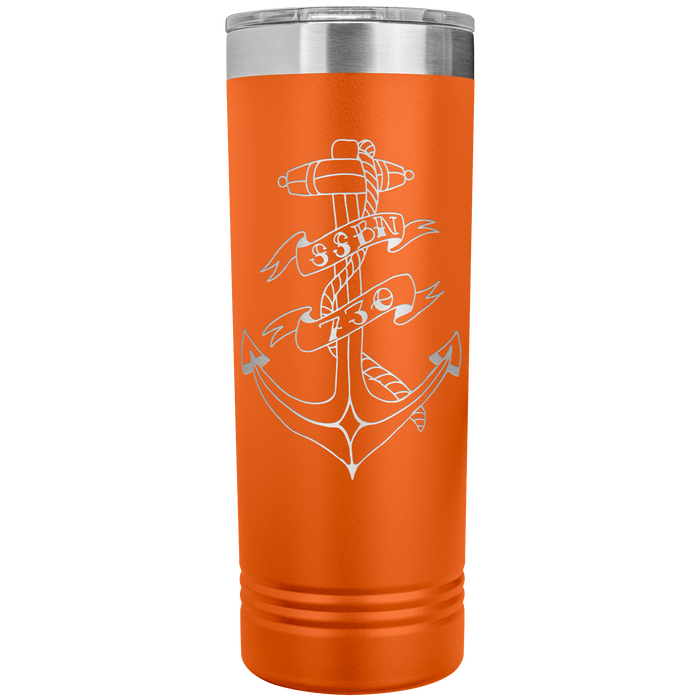 HMJ_Blue_Hand_Drawn_22oz_Skinny_Tumbler_Orange_Mockup.png