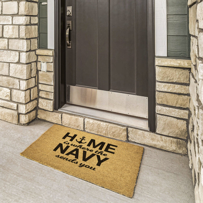 Home Is Where The Navy Sends You Door Mat