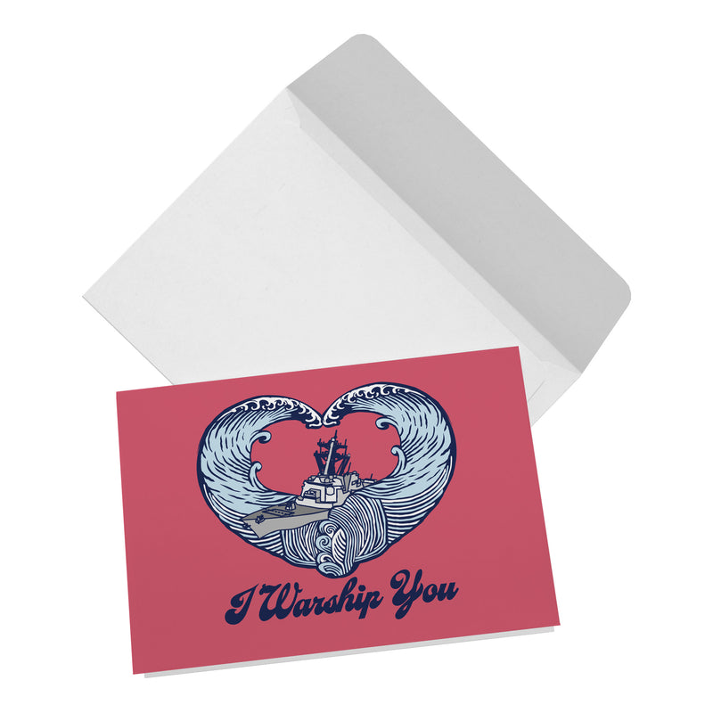 I Warship You Destroyer Valentine Card Set