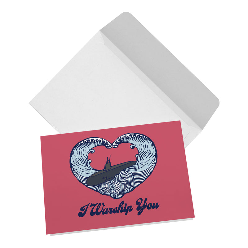 I Warship You Valentine Card Set: Submarine