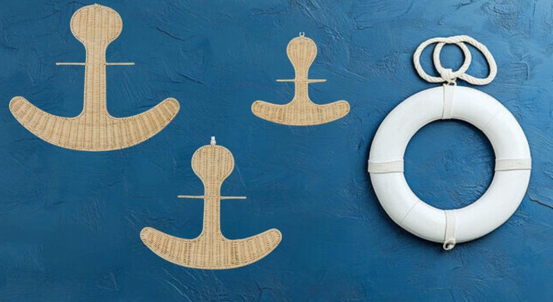 Rattan Anchor Wall Décor
