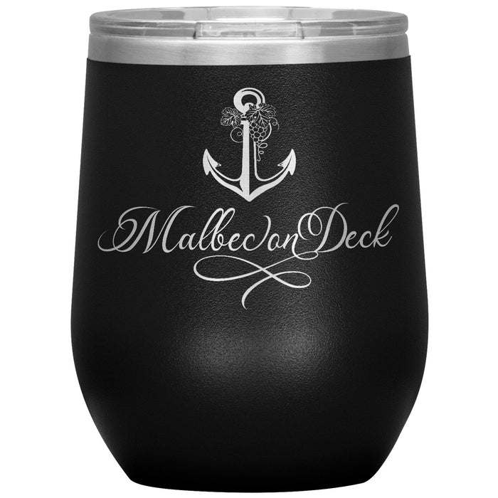 Vintage Malbec On Deck 12oz Wine Insulated Tumbler