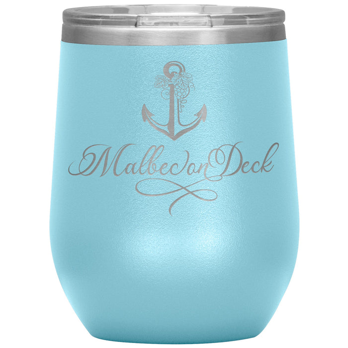 Vintage Malbec On Deck 12oz Wine Insulated Tumbler