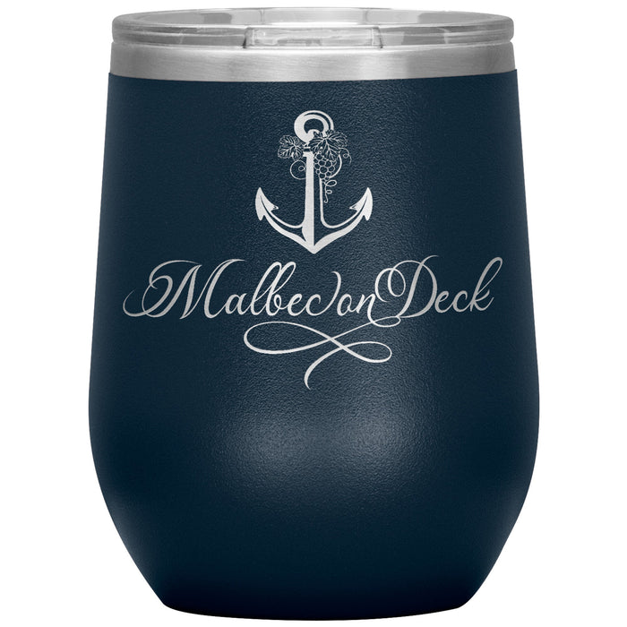 Vintage Malbec On Deck 12oz Wine Insulated Tumbler