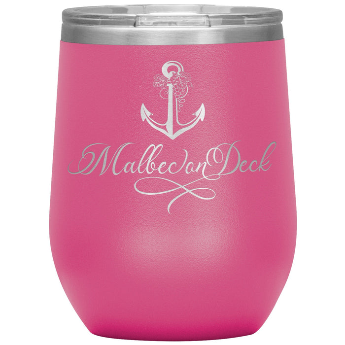 Vintage Malbec On Deck 12oz Wine Insulated Tumbler