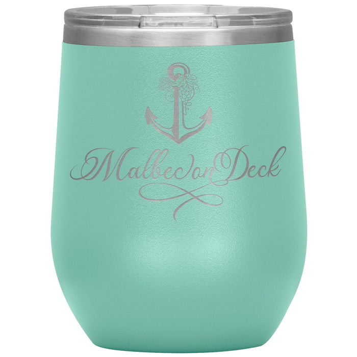 Vintage Malbec On Deck 12oz Wine Insulated Tumbler