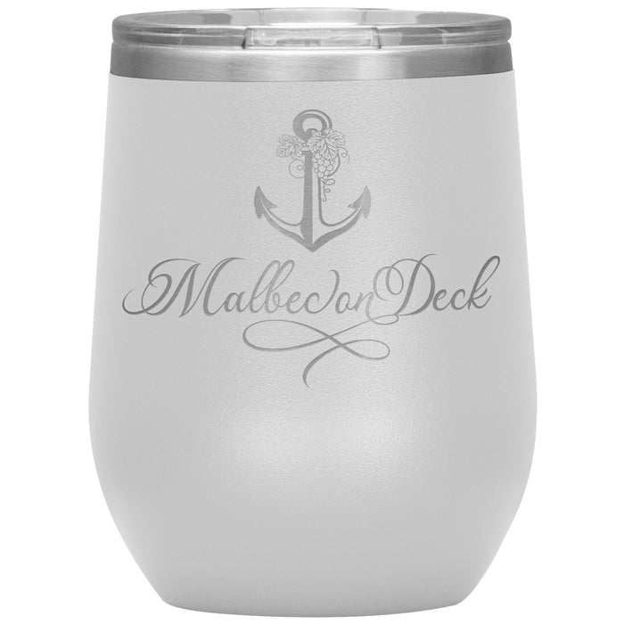 Vintage Malbec On Deck 12oz Wine Insulated Tumbler