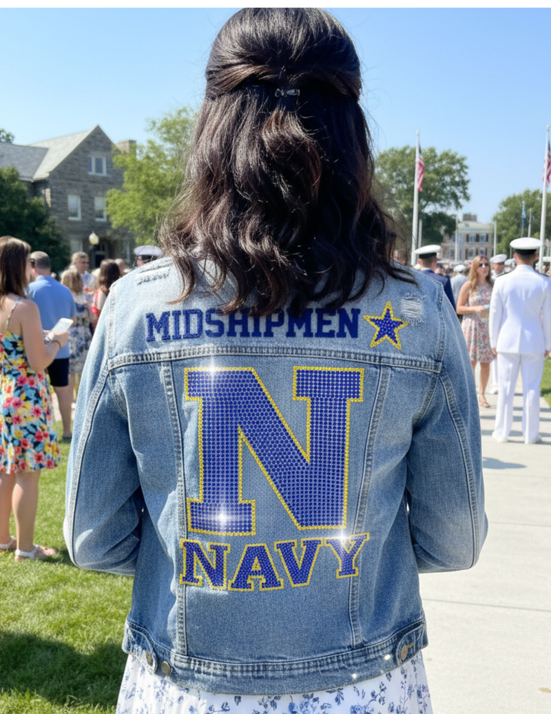 United States Naval Academy Midshipmen Licensed Game Day Denim Jacket