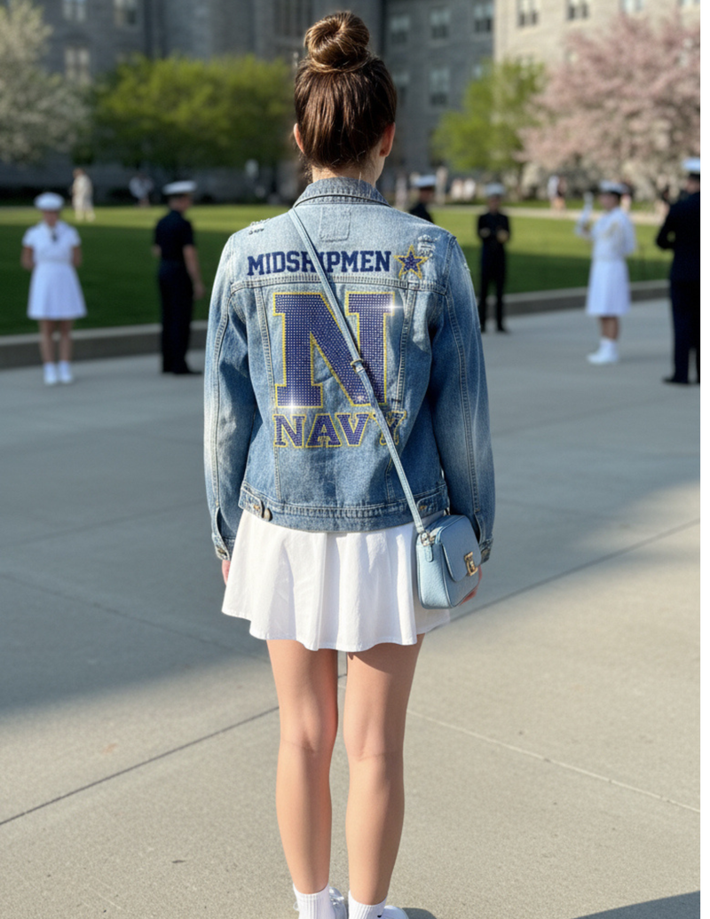 United States Naval Academy Midshipmen Licensed Game Day Denim Jacket
