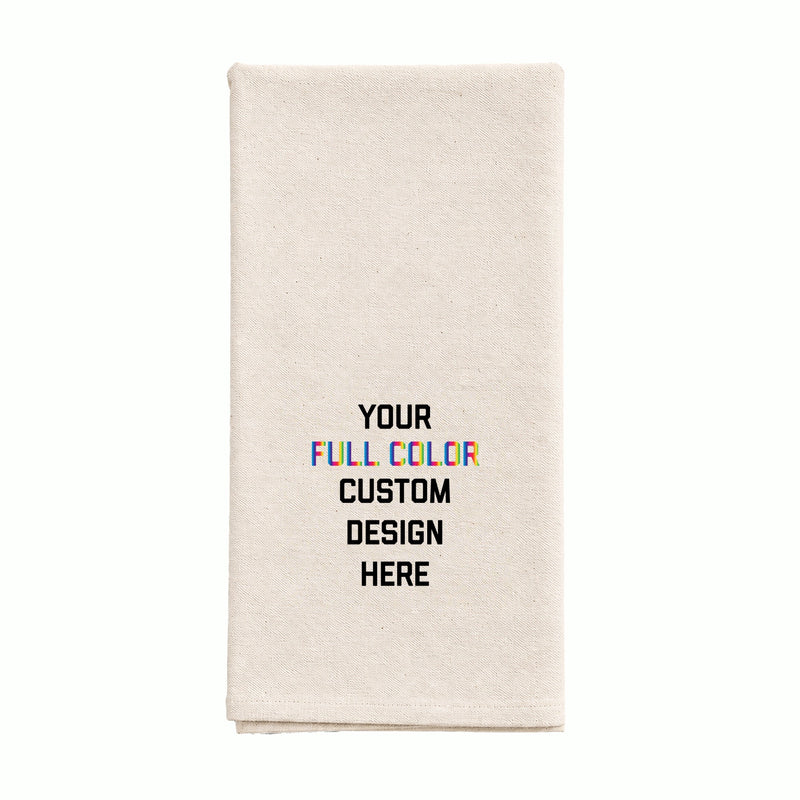 Custom Embroidered Navy Crest Cotton Tea Towel