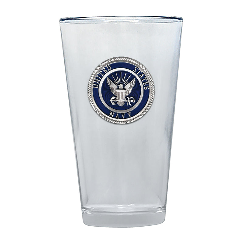 Navy Pint Glass