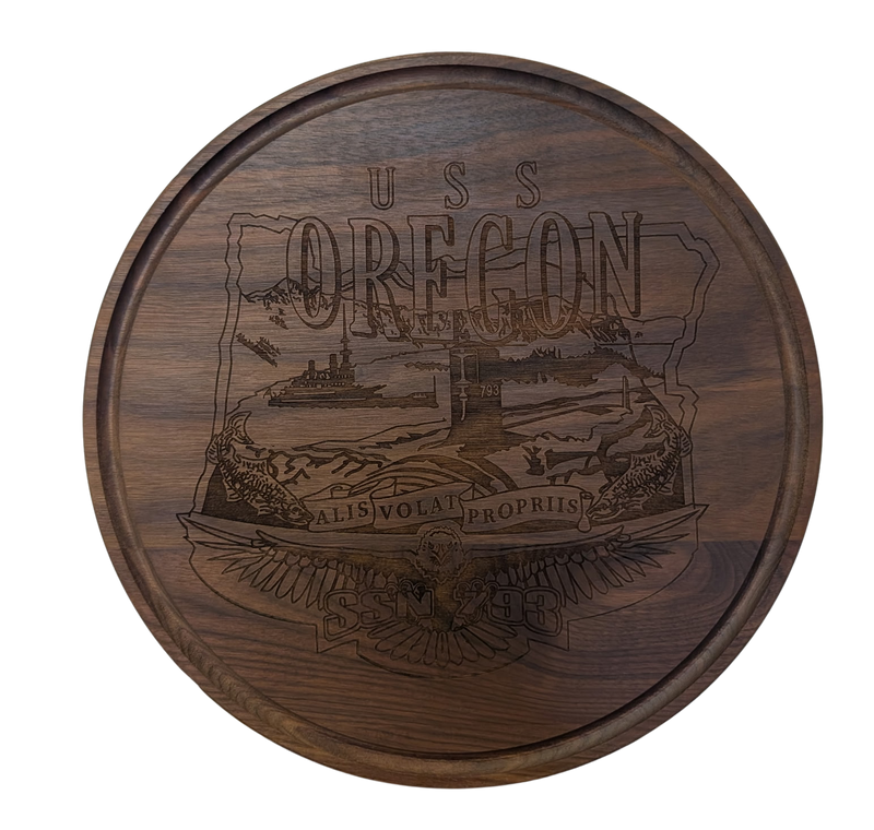 USS Oregon Round Charcuterie Board