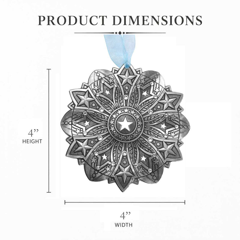 Star Spangled Snow Crystal 2026 Ornament (Aluminum)