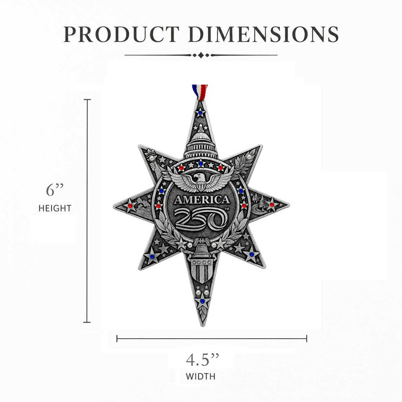 America250 Sea to Shining Sea Commemorative Ornament (Aluminum and Crystals)