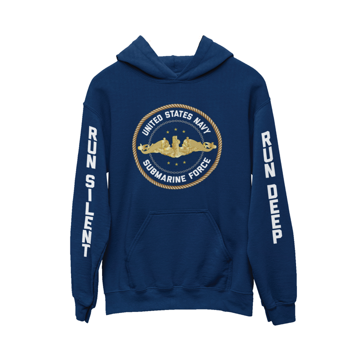 Run Silent, Run Deep Submarine Force Hoodie - Gold