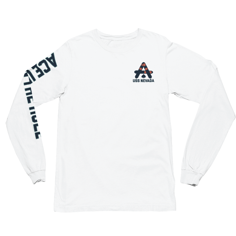 USS Nevada Blue Long Sleeve T-Shirt