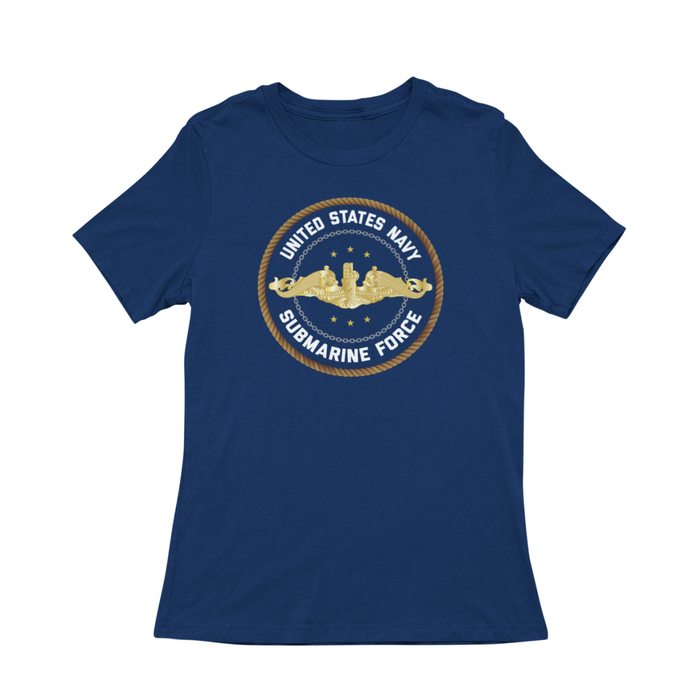 Submarine Force Ladies T-Shirt - Gold Size Large