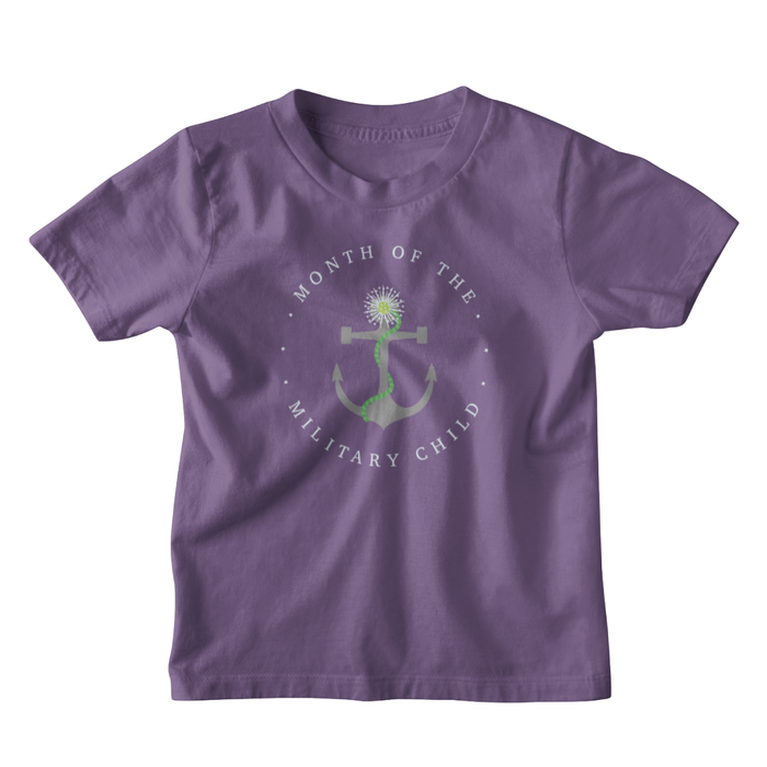 Dandelion Anchor Month of the Military Child Youth T-Shirt