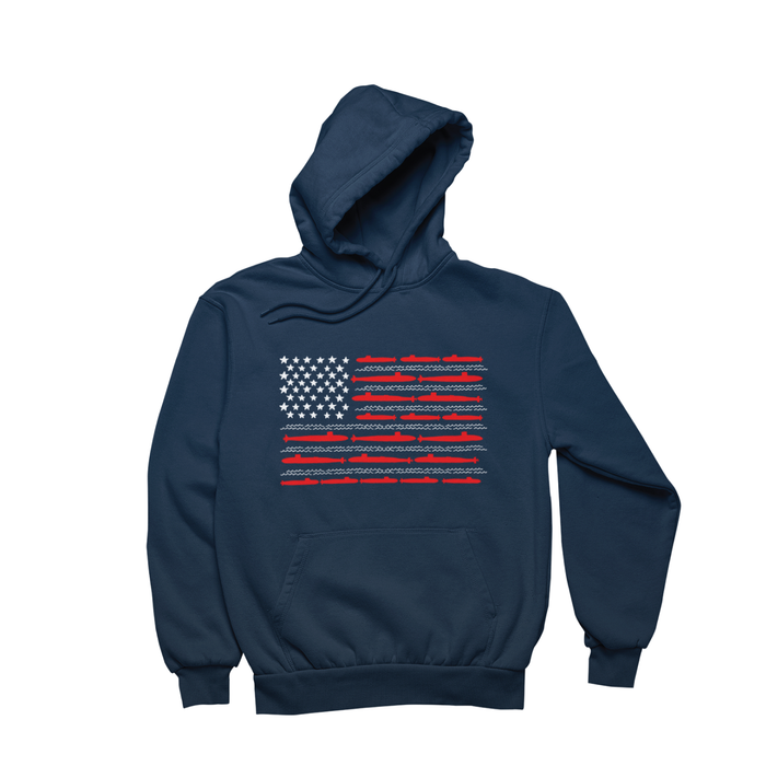 Submarine USA Flag Hoodie