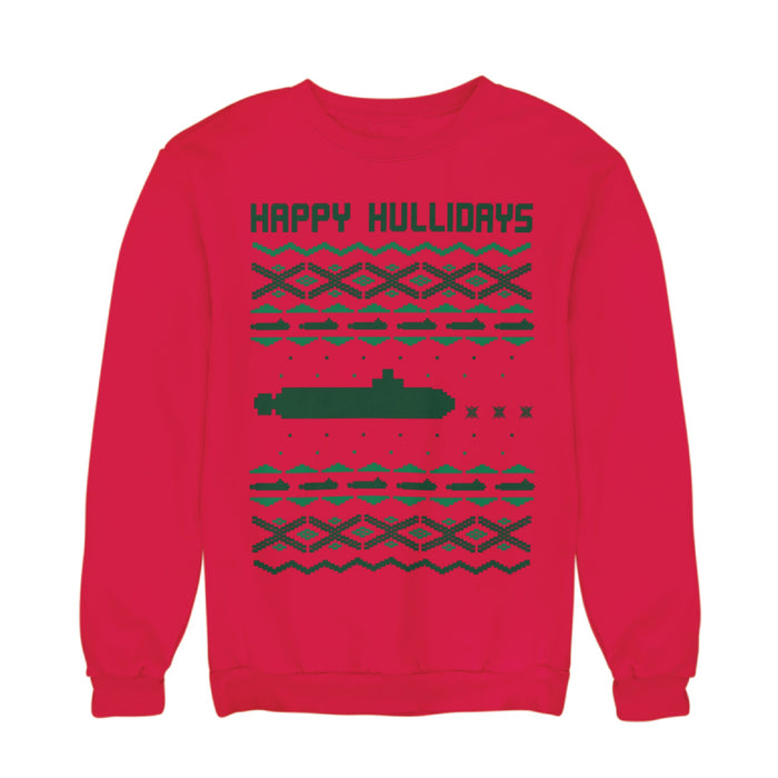 Happy Hullidays Red Ugly Sweatshirt - Size Medium