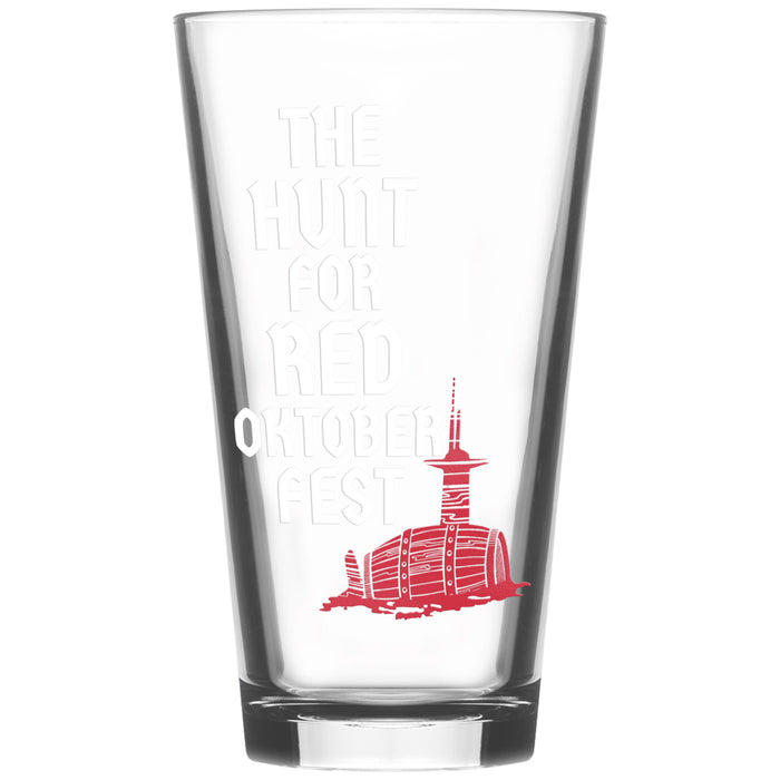 Red Oktoberfest Pint Glass Set of 2