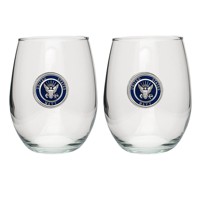 Navy Stemless Goblet (Set of 2)