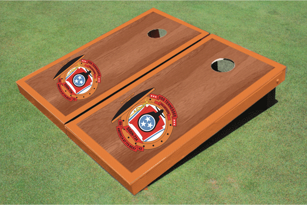 Custom Navy Cornhole Set