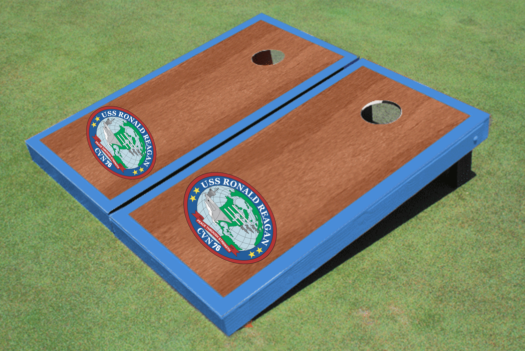 Custom Navy Cornhole Set