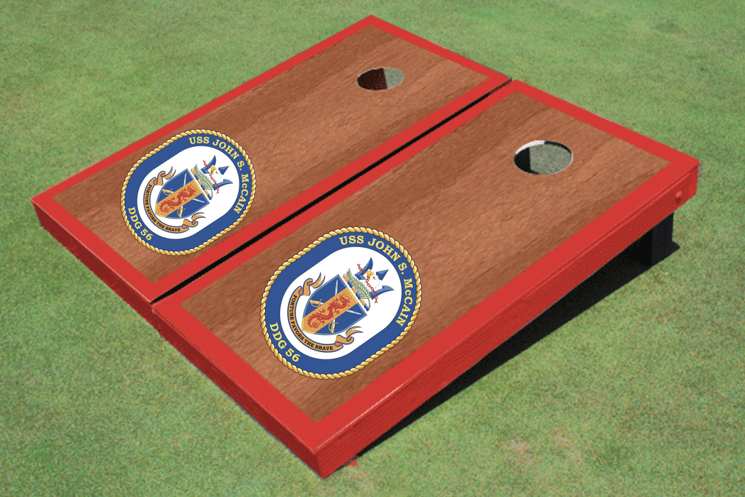 Custom Navy Cornhole Set