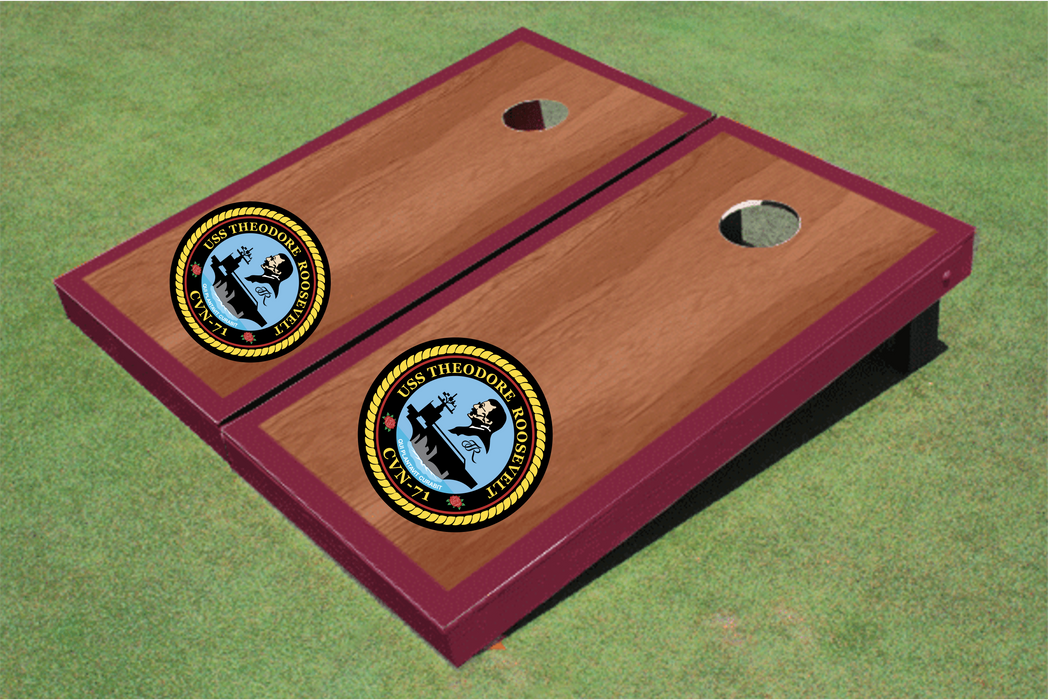 Custom Navy Cornhole Set