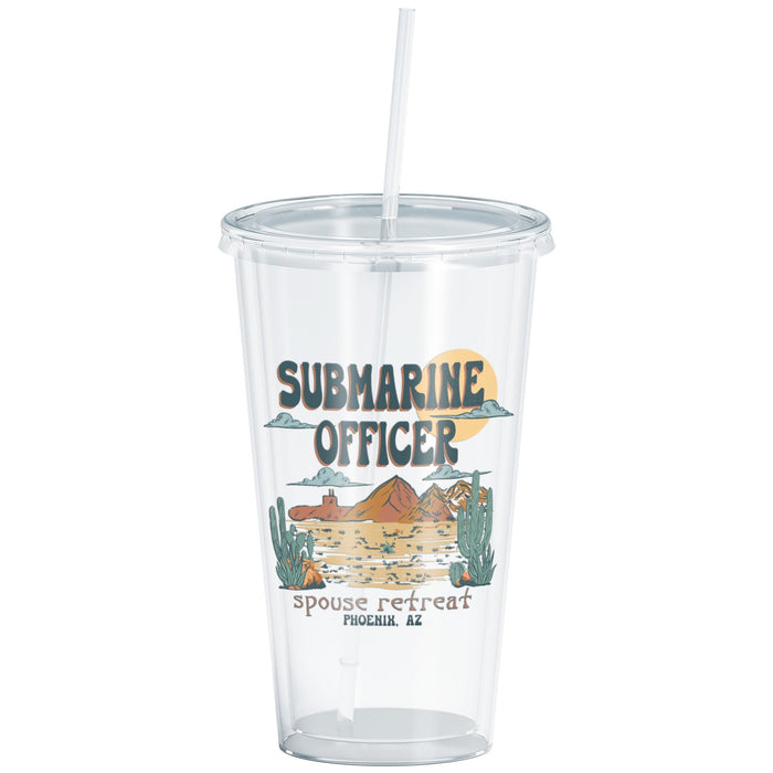 Submarine Officer Spouse Retreat 16oz Acrylic Cup