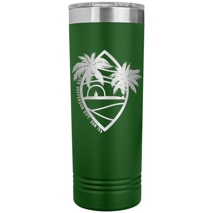 USS_Jefferson_City_22oz_Skinny_Tumbler_Green_Mockup.png