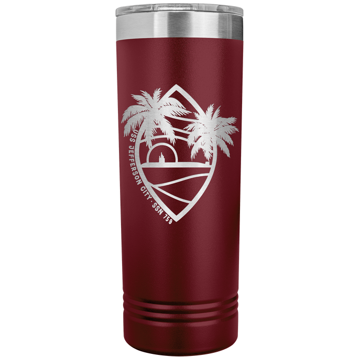 USS_Jefferson_City_22oz_Skinny_Tumbler_Maroon_Mockup.png