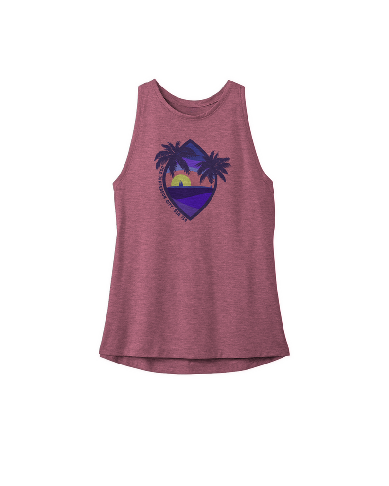 USS Jefferson City Ladies Tri-Blend Racerback Tank