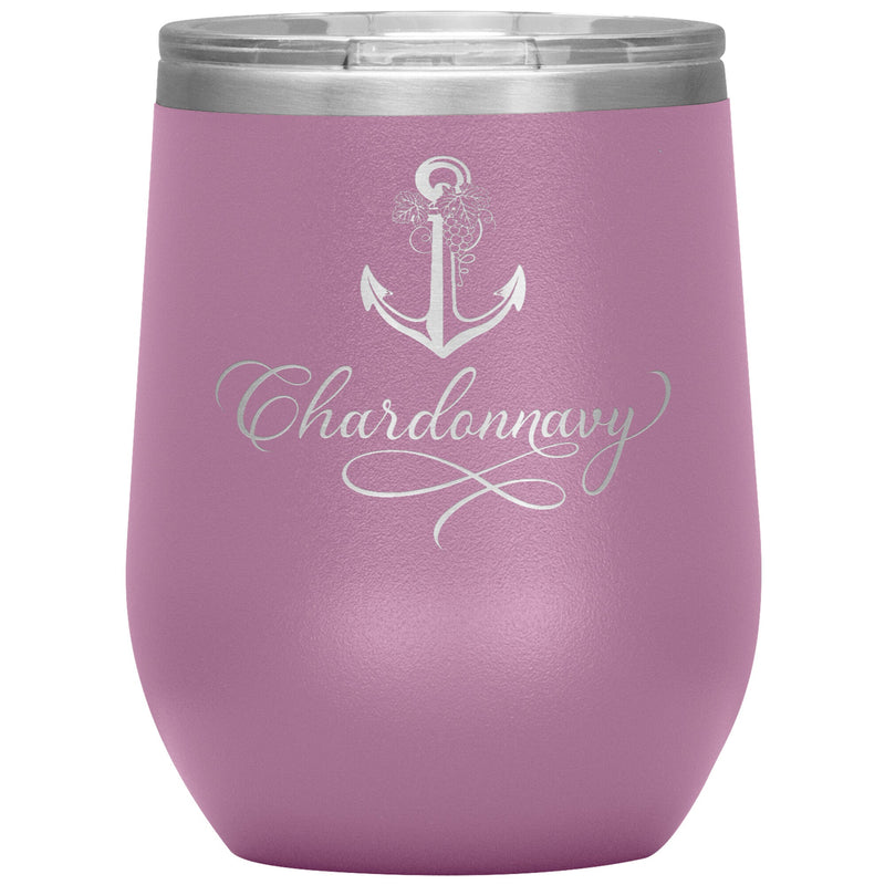 Vintage Chardonnavy 12oz Wine Insulated Tumbler