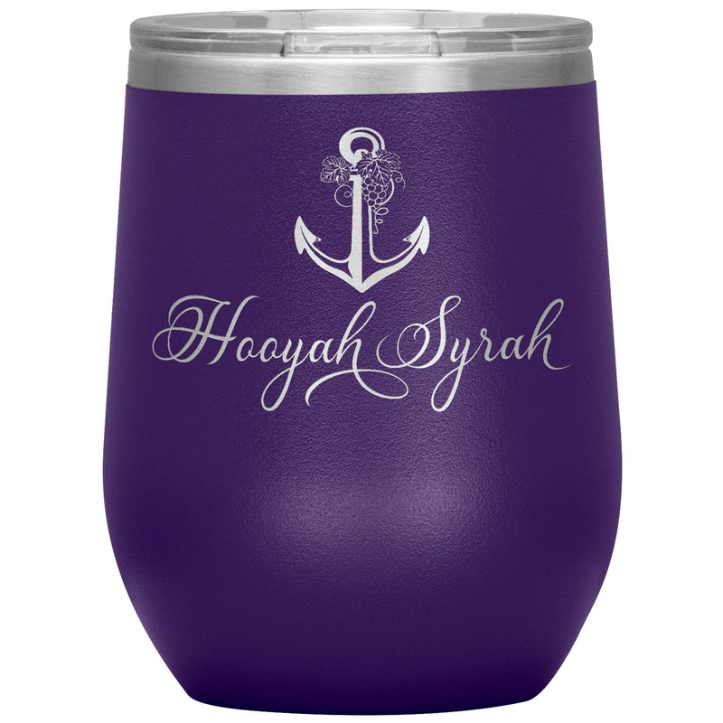 Vintage Hoorah Syrah 12oz Wine Insulated Tumbler